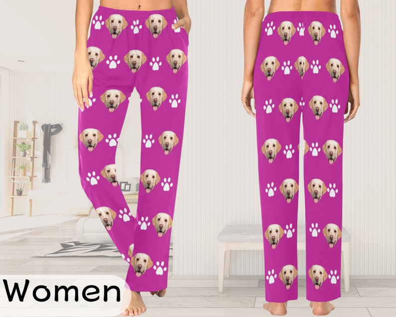 Custom Pet Pajama Pants,Personalized Pants Pajamas,Custom Pj Pants,Photo Pajama,Dog Pajamas,Christmas/Anniversary Photo Gift For Her Him