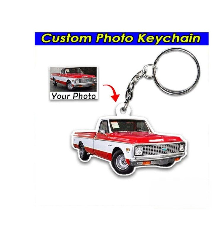 Classic Pickup Truck Personalized Keychain, Square Body Keyrings, Monster Truck, Lifted Truck, Chevy Truck, Heavy Duty Trucks, Light Truck