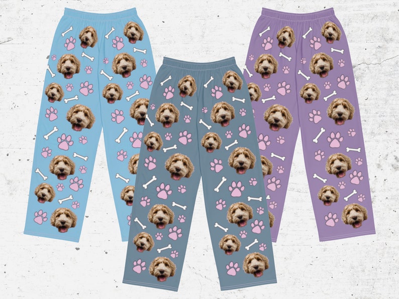 Personalized Dog Face Pajama Pants: Custom Pet Photo PJs
