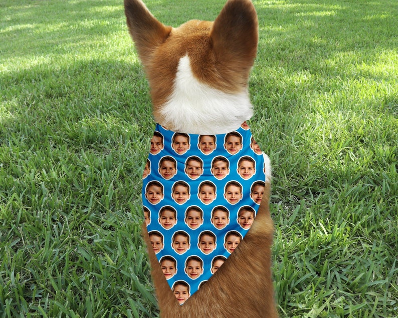 Face Bandana Human Face Pet Face Bandana, Dog Bandana, Personalized Photo Bandana, Custom Face Bandana, Photo Bandana, Dog or human Bandana