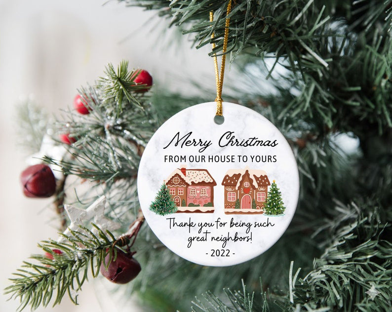 Neighbor Christmas Ornament, Christmas Gift for Neighbor, Best Neighbor Ever Gift, Appreciation Gift, Thank You Ornament, 2025 Neighbor Gift