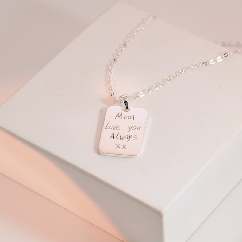 Handwriting Necklace Custom Signature Necklace Actual Your Own Handwriting Keepsake Necklace Handwritten Message Jewelry
