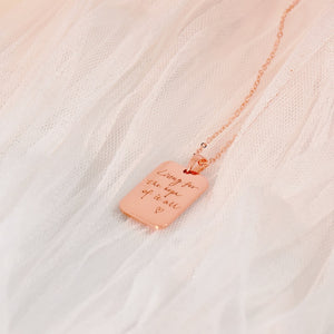 Handwriting Necklace Custom Signature Necklace Actual Your Own Handwriting Keepsake Necklace Handwritten Message Jewelry
