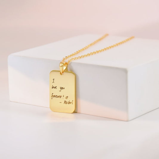 Handwriting Necklace Custom Signature Necklace Actual Your Own Handwriting Keepsake Necklace Handwritten Message Jewelry