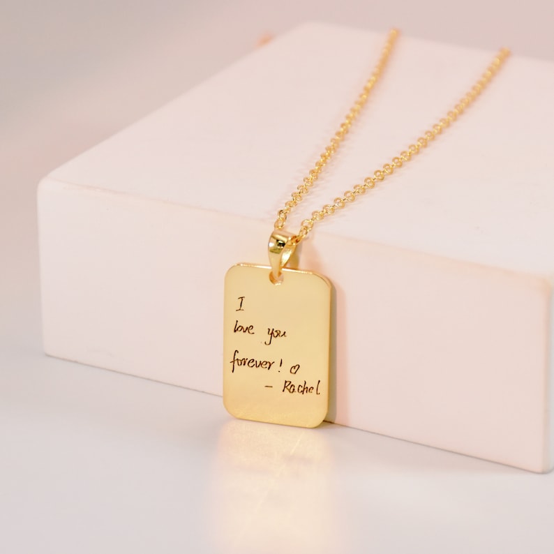 Handwriting Necklace Custom Signature Necklace Actual Your Own Handwriting Keepsake Necklace Handwritten Message Jewelry