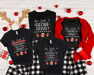 Dear Santa Family Christmas Pajamas, Matching Family Christmas Pajamas Family, Holiday Pajamas,Christmas PJs Family, Family Christmas Shirts