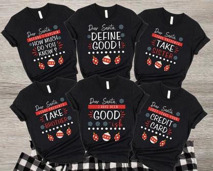 Dear Santa Family Christmas Pajamas, Matching Family Christmas Pajamas Family, Holiday Pajamas,Christmas PJs Family, Family Christmas Shirts