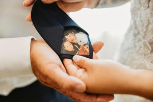 Custom Photo Patch for ties, Christmas, gifts, tie patch, grampa, wedding, father of the bride, fathers day, micro wedding, anniversary, dad