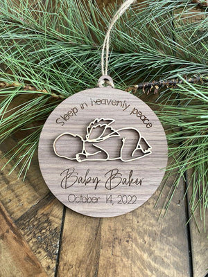 Sleep In Heavenly Peace Memorial Ornament | 3d Stillborn Miscarriage Keepsake | Personalized Ornament | Infant Loss | In Memory | Angel Baby il_794xN.4256847350_ewce.jpg