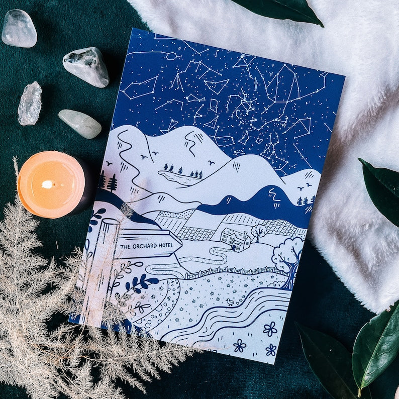 Personalised Star Map First Date Print, The Night You Became My, Illustrated Night We Met, Unframed