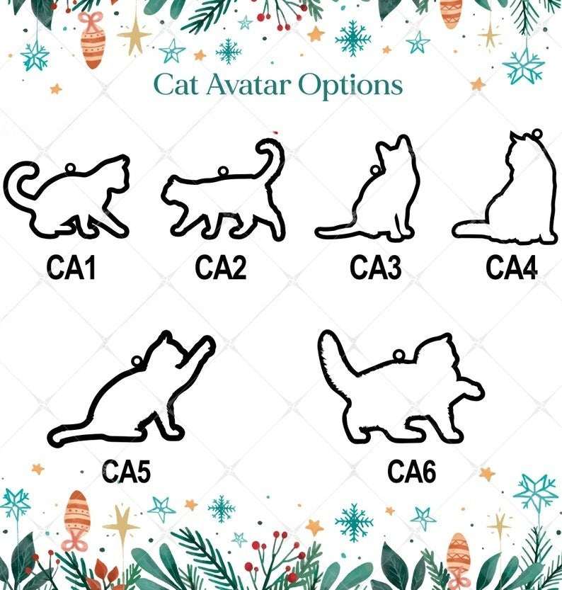 Personalized Cat Loss Ornament | Cat Memorial Ornament, Pet Loss Ornament, Sympathy Gift, Cat Name Ornament, Cat Sympathy Memorial Ornament