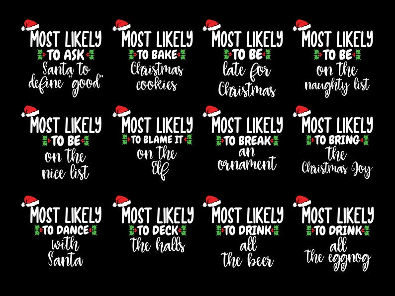 Most Likely To Christmas Shirt, Matching Family Shirts, Couples Christmas Pajamas, Christmas Gift, Family Pajamas, Couples Gift, Family Gift