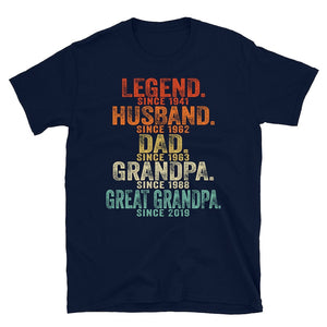 Legend Husband Daddy Papa Customized Shirt, Personnalized Legend Husband Dad Grandpa, Personalized Gifts for Grandpa, Dad Fathers Day Tee