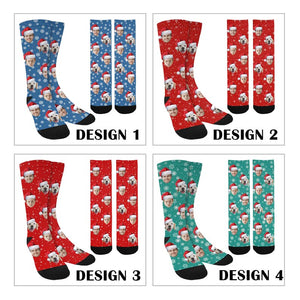 Personalized Christmas Face Socks, Custom Face on Socks,Family Face on Socks, Birthday Socks Gift,Multiple Colors,Christmas gifts,Face Socks