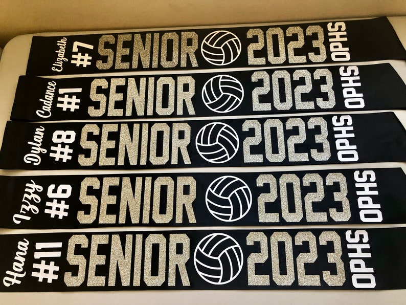 Senior Night 2026 Sashes / homecoming / Graduation / Sports / Custom / High School / Gift / soccer / volleyball / cheer