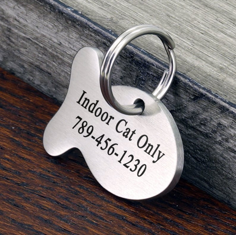 Cat Tag, Cat Tag Personalized, Cat ID Tag, Cat Collar Tag, Cat Name Tag, Cat Tag for Collar, Custom Cat Tag, Personalized Fish Cat Tag