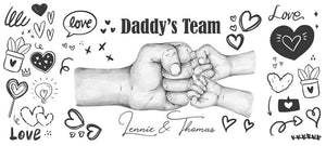 FIST BUMP Personalised Mug Dad Fathers Day Gift | Birthday gift for Dad Daddy Grandad | Christmas Gift for Dad Grandad | Gift from kids