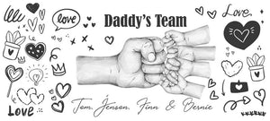 FIST BUMP Personalised Mug Dad Fathers Day Gift | Birthday gift for Dad Daddy Grandad | Christmas Gift for Dad Grandad | Gift from kids