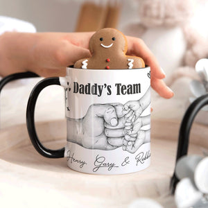 FIST BUMP Personalised Mug Dad Fathers Day Gift | Birthday gift for Dad Daddy Grandad | Christmas Gift for Dad Grandad | Gift from kids