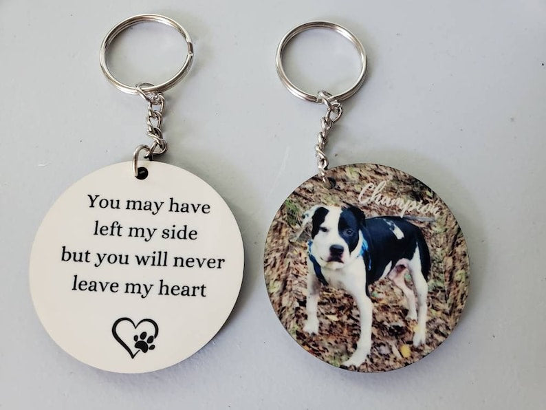 Pet memorial keychain, Dog Memorial keychain, Dog Photo Keychain, Pet memorial, Dog Loss Gift, Cat Memorial, gift for loss of pet, Keyring