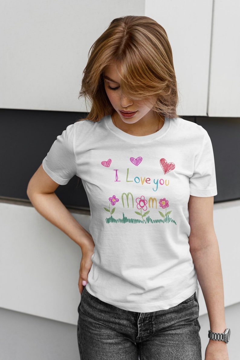 Custom Mom Shirt With Kids Drawing | Kids Drawing on a Shirt | Mom Shirt With Kids Art | Personalized Shirt For Mom | Mother's Day Shirt
