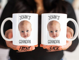 Grandpa Mug Gift, Personalized Baby Face Photo Mug For Grandpa Birthday, Baby Face Coffee Mug, Grandpa Gift, Custom Face Mug For Fathers Day