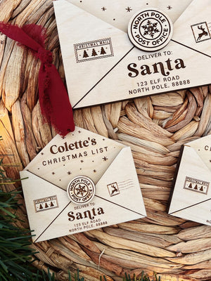 Letter To Santa Ornament, Personalized Christmas List Ornament, Letter to Santa Wall Hanger