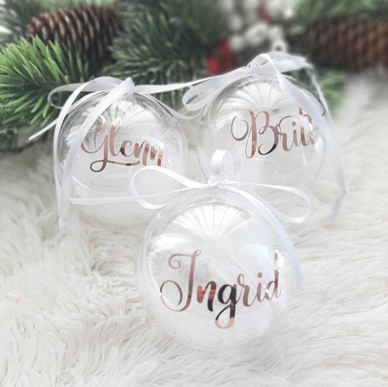 Personalized Christmas ornaments with name, Christmas monogram ornament Personalised Bauble, Special Memory Bauble