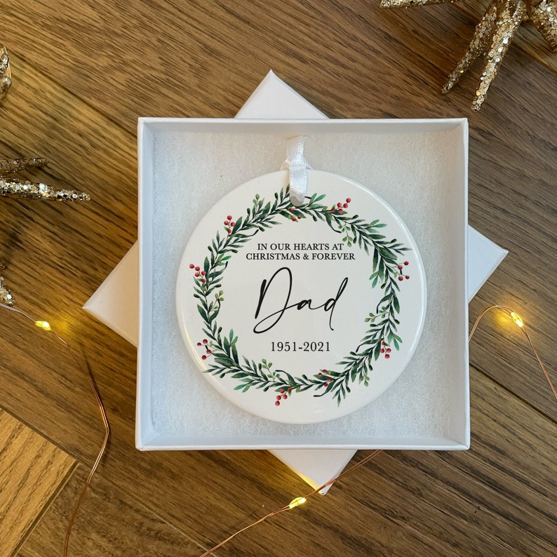 Personalised Memorial Bauble - Personalised Christmas Memory Bauble - Personalised Christmas Ornament - Remembrance Christmas Decoration