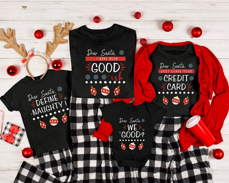Dear Santa Family Christmas Pajamas, Matching Family Christmas Pajamas Family, Holiday Pajamas,Christmas PJs Family, Family Christmas Shirts