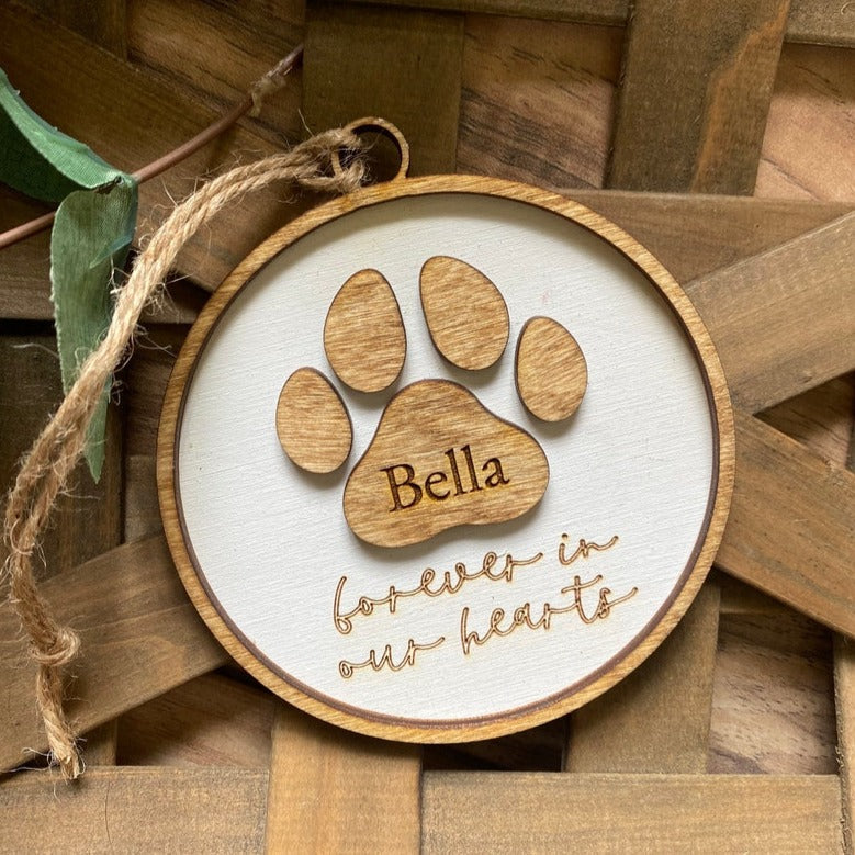 Memorial Pet Ornament , Custom pet ornament ,Forever Loved , Forever in our hearts ornament Christmas Gift Christmas Tree Decor il_794xN.4293004735_95a1.jpg