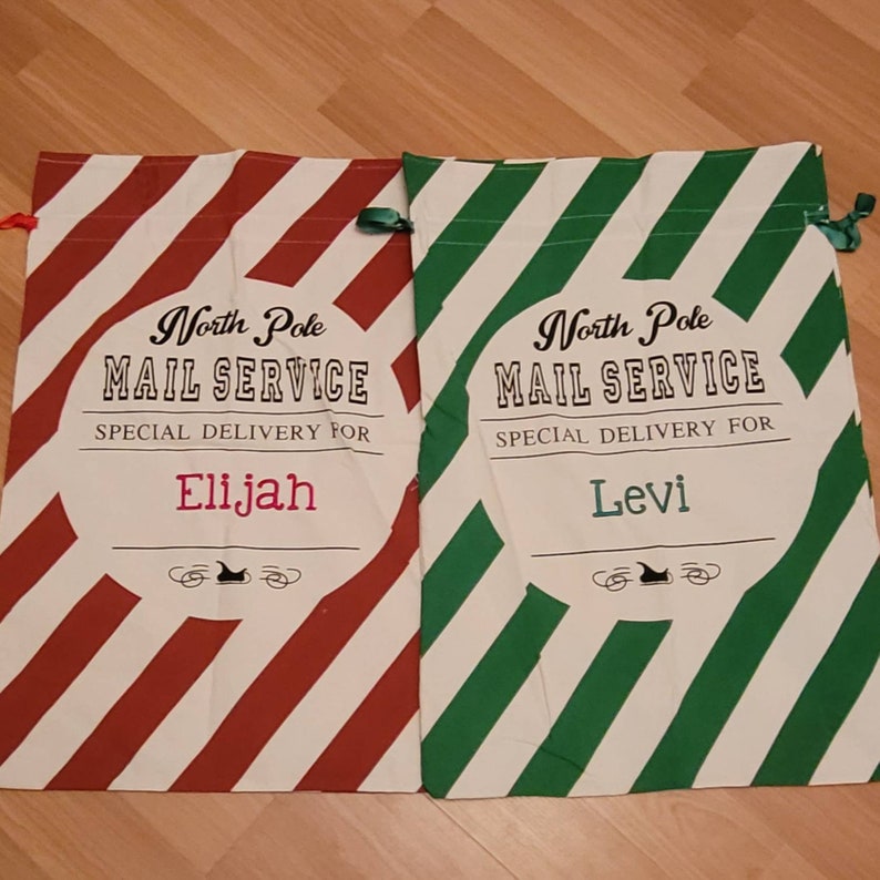 Personalized Santa sack, Canvas Santa sack for kids, Santa Sack, personalized, christmas bag, santa bag, canvas santa bag