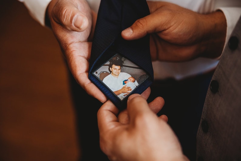 Custom Photo Patch for ties, Christmas, gifts, tie patch, grampa, wedding, father of the bride, fathers day, micro wedding, anniversary, dad