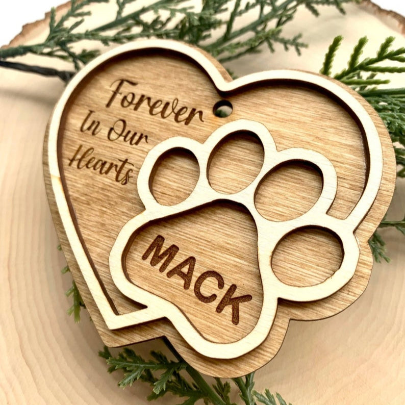 Pet Memorial Ornament, Personalized Pet Ornament, Pet Loss Gift, Pet Remembrance, Dog Ornament, Pet Keepsake Ornament, Custom Pet Ornament