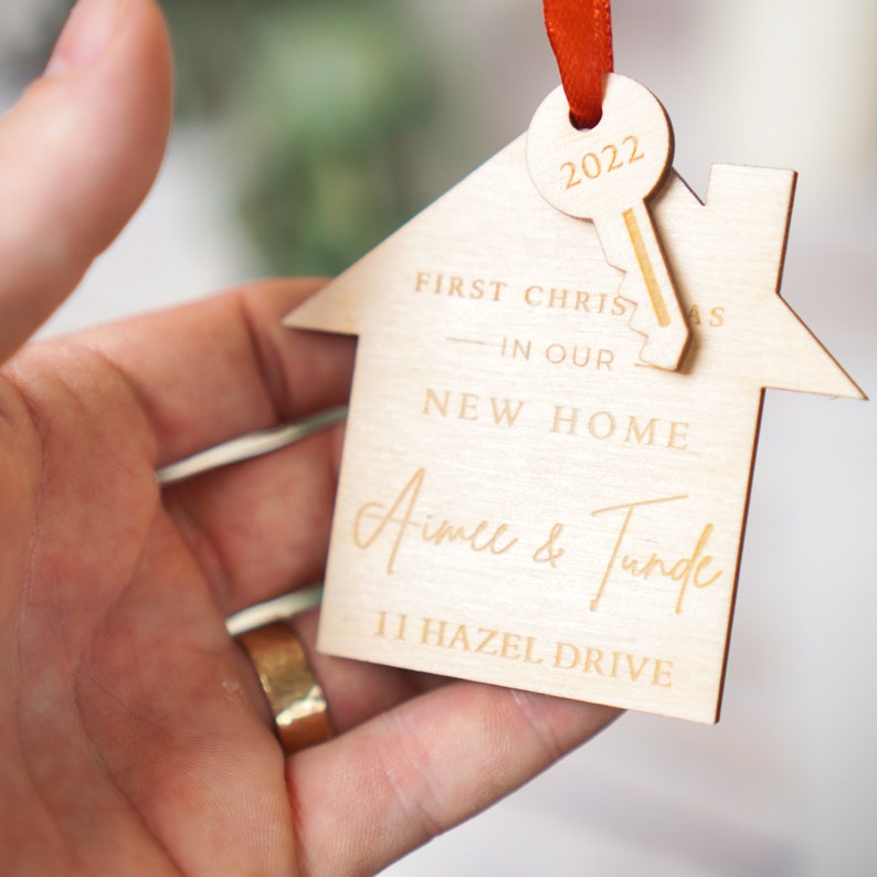 New House Christmas Ornament House Warming Gift First Home Christmas bauble Personalised Christmas New Home Bauble