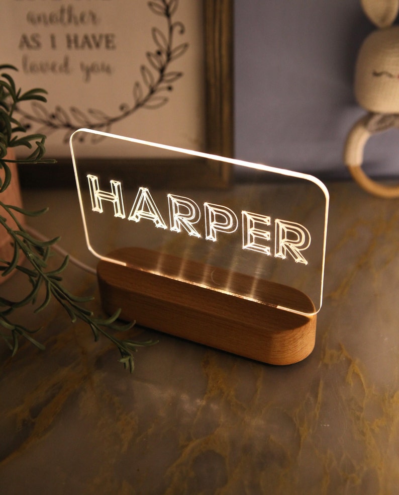 Custom Night Light for Kids - Teenage Girl Gifts - Name Light - Christmas Gift for Nephew - Gift for Niece - Auntie Gift - Toddler Bedside