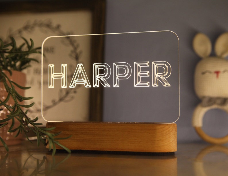 Custom Night Light for Kids - Teenage Girl Gifts - Name Light - Christmas Gift for Nephew - Gift for Niece - Auntie Gift - Toddler Bedside