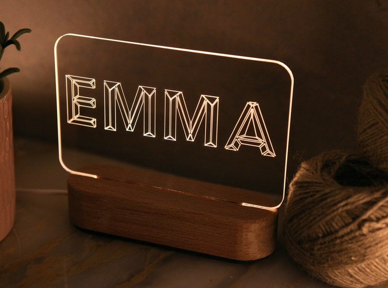 Custom Night Light for Kids - Teenage Girl Gifts - Name Light - Christmas Gift for Nephew - Gift for Niece - Auntie Gift - Toddler Bedside
