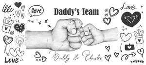 FIST BUMP Personalised Mug Dad Fathers Day Gift | Birthday gift for Dad Daddy Grandad | Christmas Gift for Dad Grandad | Gift from kids