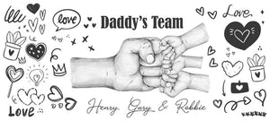 FIST BUMP Personalised Mug Dad Fathers Day Gift | Birthday gift for Dad Daddy Grandad | Christmas Gift for Dad Grandad | Gift from kids