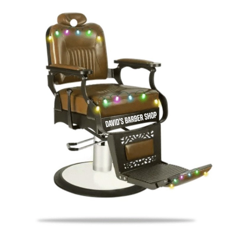 Barber Chair Ornament, Personalized Barber Chair Christmas Ornament, Barber Chair Flat Ornament, Gift For Baber Shop Owner, Christmas Gift