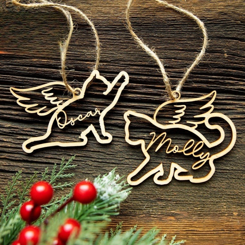 Personalized Cat Loss Ornament | Cat Memorial Ornament, Pet Loss Ornament, Sympathy Gift, Cat Name Ornament, Cat Sympathy Memorial Ornament