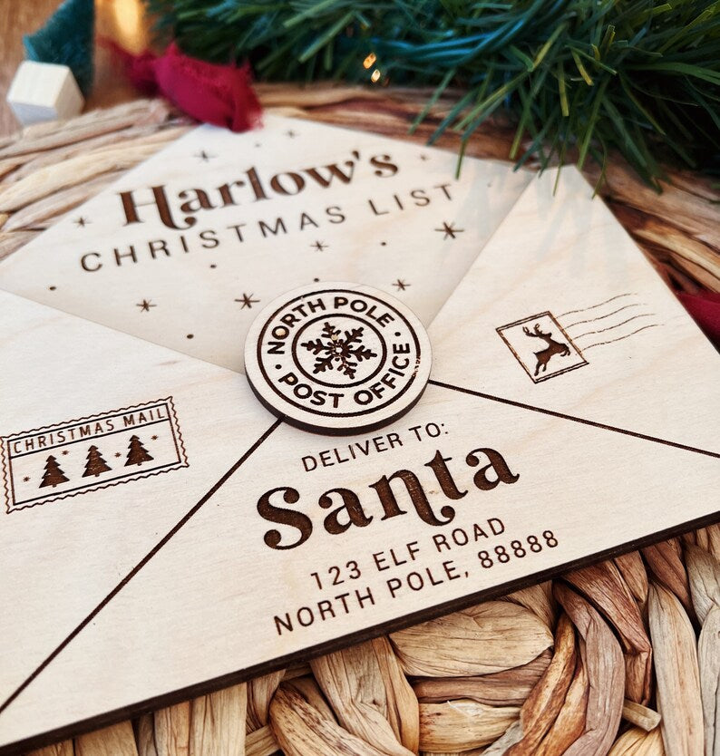 Letter To Santa Ornament, Personalized Christmas List Ornament, Letter to Santa Wall Hanger