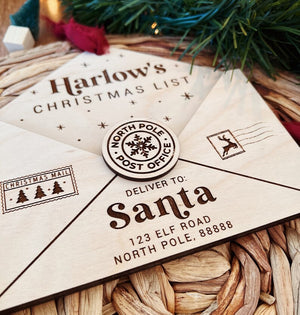 Letter To Santa Ornament, Personalized Christmas List Ornament, Letter to Santa Wall Hanger