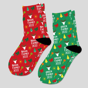 Matching Family Christmas Socks, Custom Name Socks, Custom Christmas Family Socks, Family Christmas Socks, 2023 Merry Christmas Socks