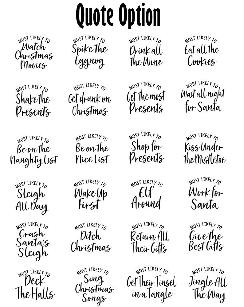 Funny Christmas Shirts, Family Christmas Shirts, Christmas Party Shirts, Most Likely to, Christmas Gift Funny, Matching Christmas Shirts