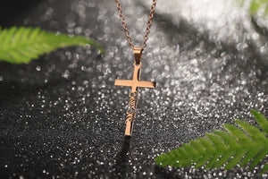 Gold Cross Name Necklace, Sterling Silver Dainty Cross Name Necklace, Christian Gifts, Unisex Necklace, Personalized Jewelry