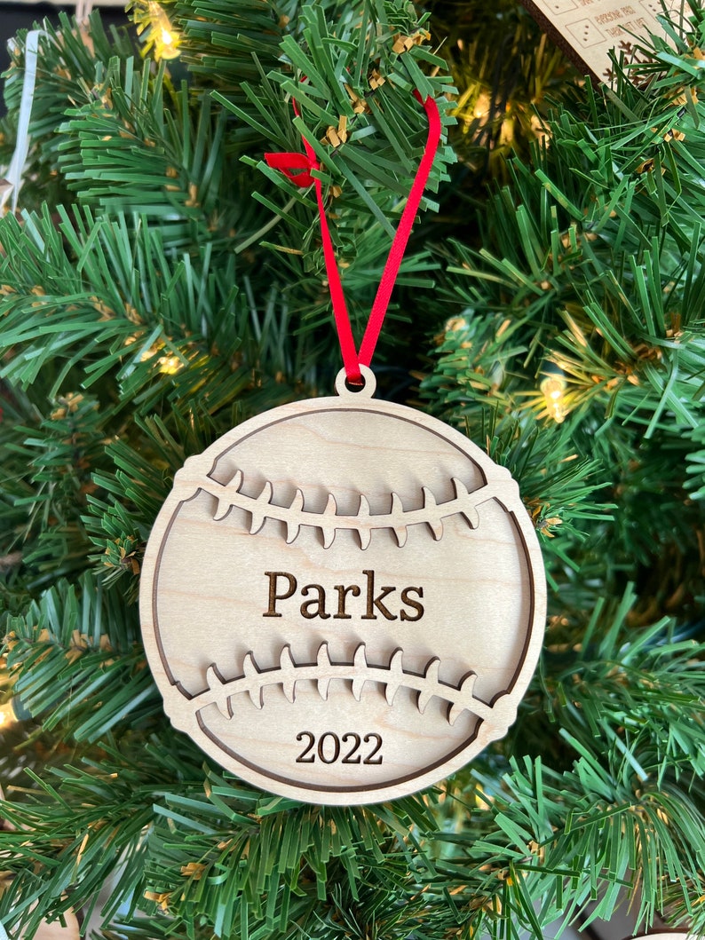 Personalized Baseball Ornament / Softball Ornament