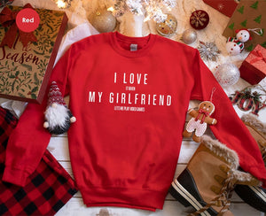 Funny Girlfriend Hoodies, Valentines Day Sweatshirt, Gifts for Boyfriend, I Love My Girlfriend Long Sleeve, It When Lets Me Play Video Games