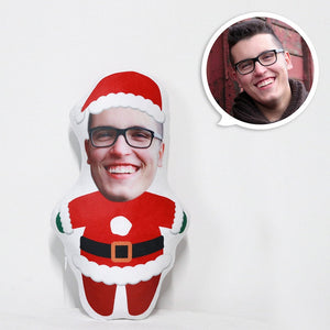 Santa Claus Pillow Santa Claus Doll Customized Christmas Gift Christmas Couple Doll Cushion Man's Face Christmas Doll